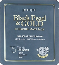 Fragrances, Perfumes, Cosmetics Hydrogel Face Mask with Gold and Black Pearl - Petitfee&Koelf Black Pearl & Gold Hydrogel Mask Pack