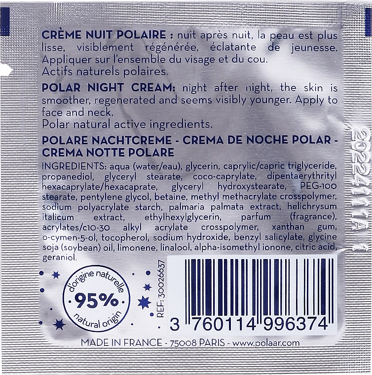 Repair Night Cream - Polaar Nuit Polaire Night Cream (sachet) — photo N2