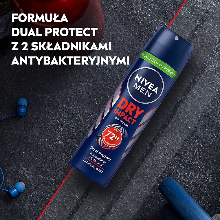 Men Antiperspirant Deodorant Spray "Strong Protection" - NIVEA Deodorant Dry For Men — photo N5