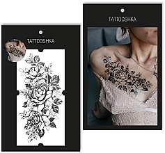 Fragrances, Perfumes, Cosmetics Temporary Tattoo "Roses. Half-Sleeve" - Tattooshka
