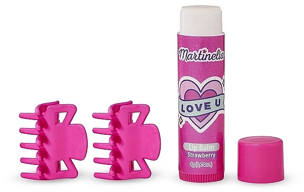 Clip and Lip Balm Set, pink - Martinelia — photo N2