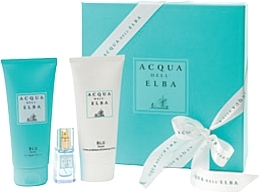 Fragrances, Perfumes, Cosmetics Acqua Dell Elba Blu - Set (edp/mini/15ml + b/cr/200ml+ sh/gel/200ml)