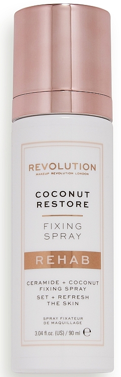 Makeup Setting Spray "Coconut" - Makeup Revolution Rehab Fixing Spray Coconut Restore — photo N1