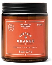 Fragrances, Perfumes, Cosmetics Scented Candle in Jar - Gentleme's Hardware Scented Soy Wax Glass Candle 592 Tobacco & Orange