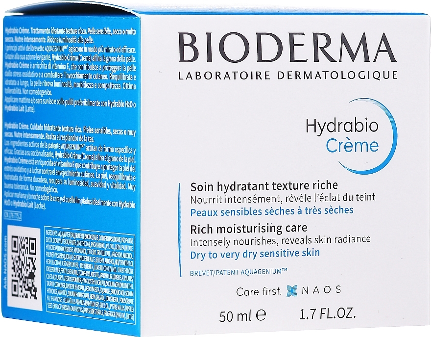 Intense Moisturizing Cream for Dry & Very Dry Skin - Bioderma Hydrabio Creme Rich Moisturising Care — photo N1