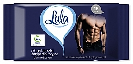 Fragrances, Perfumes, Cosmetics Antiperspirant Wipes for Men, 15 pcs - LULA