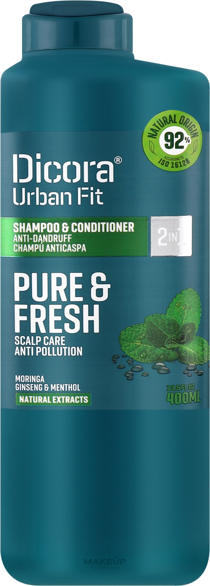 Anti-Dandruff Conditioning Shampoo - Dicora Urban Fit Shampoo & Conditioner 2 In 1 Pure & Fresh — photo 400 ml