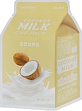 Fragrances, Perfumes, Cosmetics Coconut Sheet Mask - A'pieu Coconut Milk One-Pack