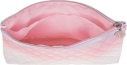 Quilted Cosmetic Bag, pink-white - Inter-Vion Pastel Ombre — photo N2
