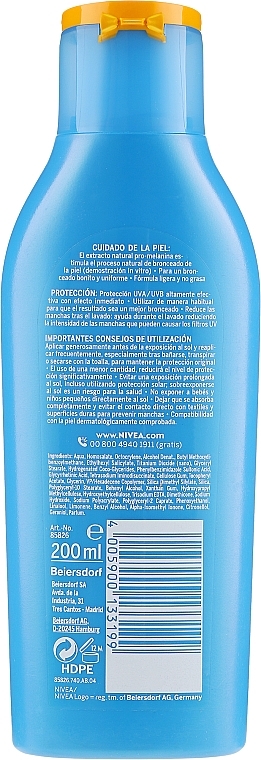 Lotion-Tanning Enhancer "Protection and Tan" - Nivea Sun Care SPF50 — photo N2