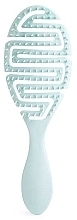 Hair Brush, blue - IDC Institute Flexible Hair Brush — photo N1