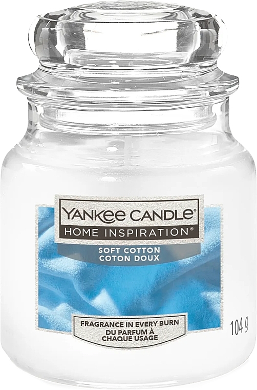 瓶に入った香りのキャンドル - Yankee Candle Home Inspiration Soft Cotton — photo N1