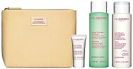 Set - Clarins My Cleansing Essentials (f/lmilk/200ml + f/lot/200ml + f/cr/15ml + makeup/bag) — photo N2