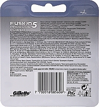Shaving Razor Refills, 8 pcs. - Gillette Fusion ProGlide Power — photo N2