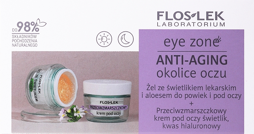 Set - Floslek Anti-Aging (eye/gel/10g + eye/cr/15ml) — photo N1