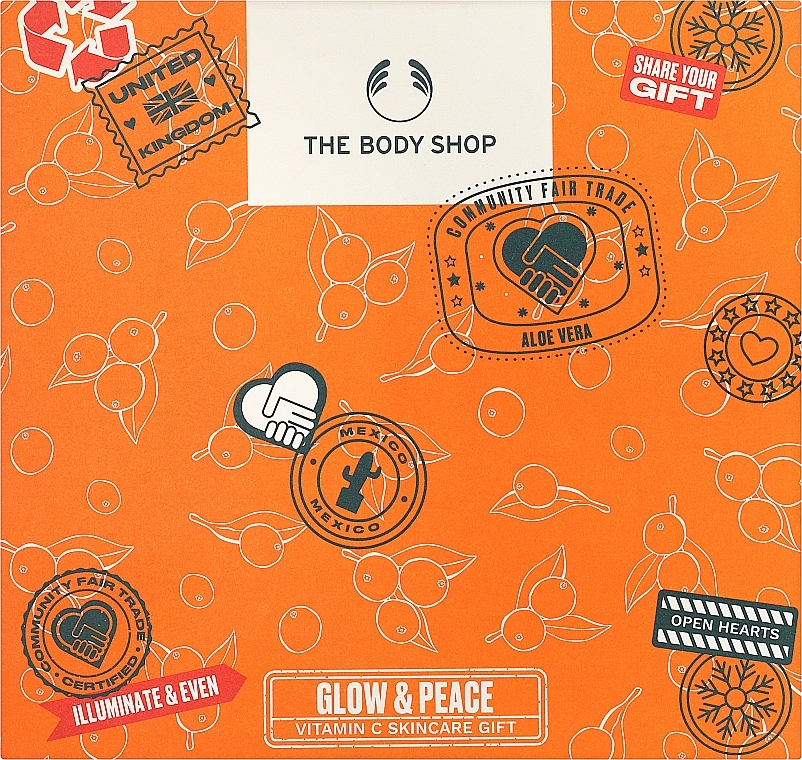 Set - The Body Shop Glow & Peace Vitamin C Skincare Gift Christmas Gift Set — photo N1