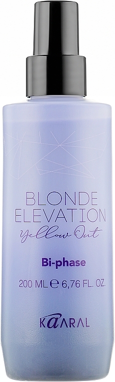 Biphase Leave-In Spray for Bleached Hair - Kaaral Blonde Elevation Yellow Out Bi-phase — photo N5