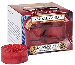 Fragrances, Perfumes, Cosmetics Tea Light Candles - Yankee Candle Scented Tea Light Candles Rhubarb Crumble