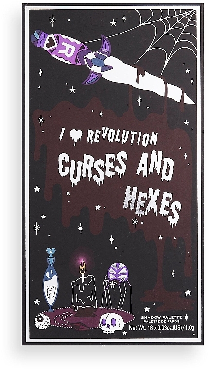 Makeup Palette - I Heart Revolution Book Of Spells Eyeshadow Palette Curses And Hexes — photo N1