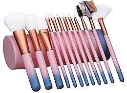 Makeup Brush Set in Tube, 12 pcs - Lewer — photo N1