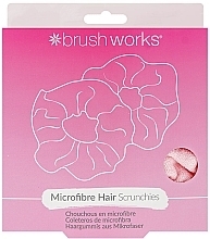 Microfiber Scrunchies, pink, 2 pcs. - Brushworks Microfiber Hair Scrunchies — photo N1