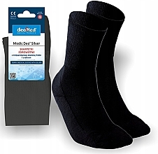 Fragrances, Perfumes, Cosmetics Terry Socks with Silver Ions, black - DeoMed Cotton Silver