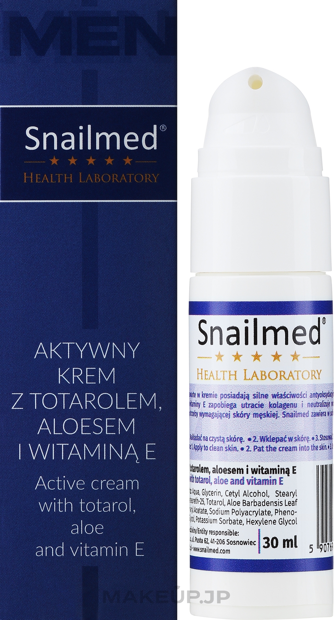 Men Totarol Active Cream - Snailmed Health Laboratory — photo 30 ml