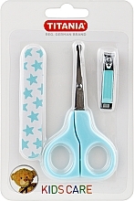 3-Piece Kids Manicure Set, Blue - Titania — photo N1