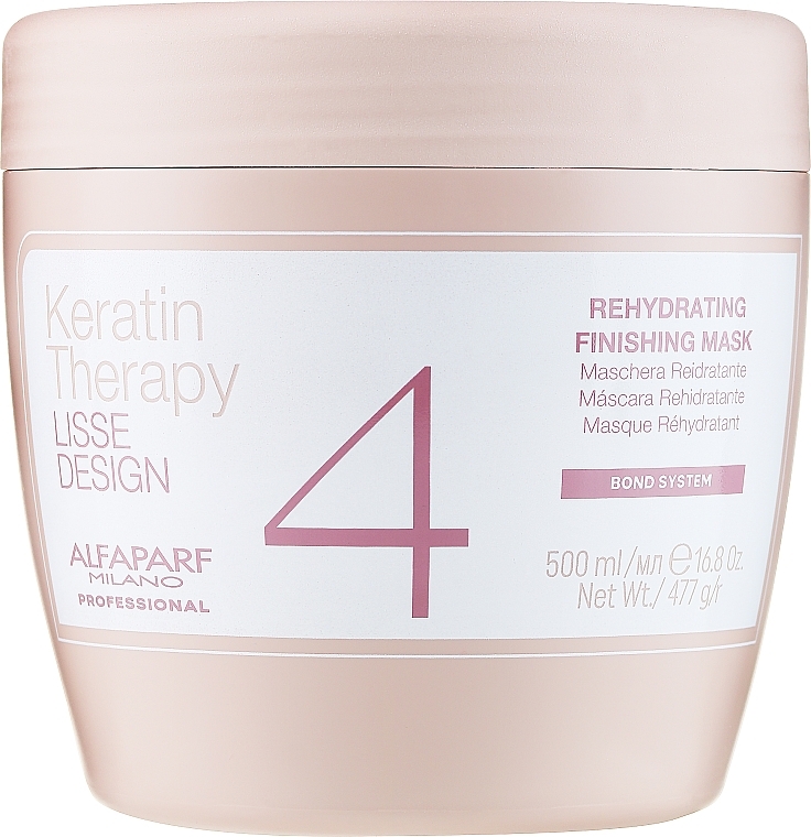 Hair Mask, Moisturizing - Alfaparf Lisse Design Keratin Therapy Rehydrating Mask — photo N14