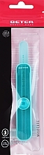 Retractable Nail File, tempered glass, turquoise - Beter Retractable Glass File Secret — photo N1
