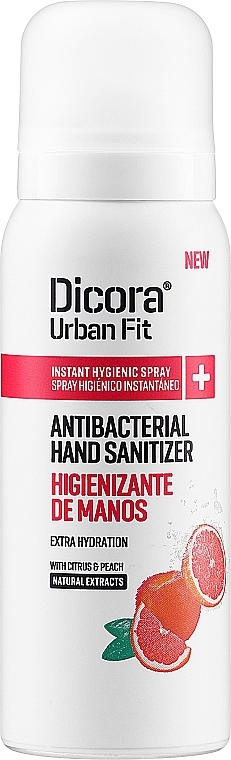 Hand Sanitizer Spray with Citrus & Peach Scent - Dicora Urban Fit Protects & Hydrates Hand Sanitizer — photo N1