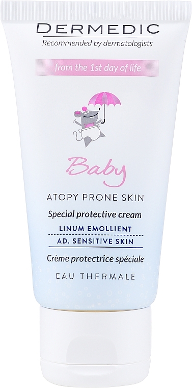 Protective Day Cream SPF 15 - Dermedic Emolient Linum Baby Cream SPF 15 — photo N3