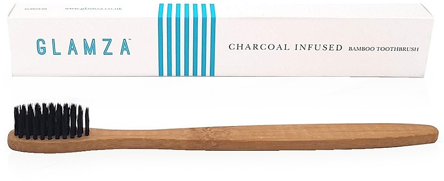 Bamboo Charcoal Toothbrush - Glamza Activated Charcoal Infused Bamboo Toothbrush — photo N1