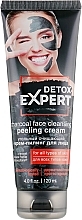 Fragrances, Perfumes, Cosmetics Cleansing Charcoal Facial Cream Peeling for All Skin Types - Detox Expert Charcoal Face Cleansing Peeling Cream