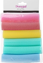 Fragrances, Perfumes, Cosmetics Paper Curlers, wide, 9253 multi-colored, 6 pcs, option 1 - Donegal Sponge Rollers