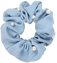 Fragrances, Perfumes, Cosmetics Scrunchie 'Denim', FA-5874, blue with pearls - Donegal