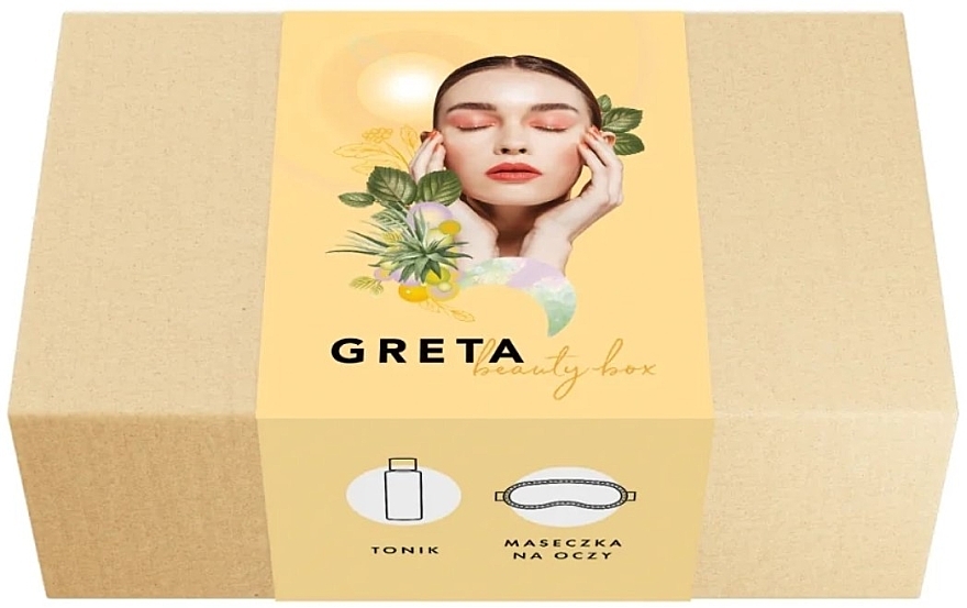 Set - Olivia Plum Greta Beauty Box (face/ton/100ml + eye/mask/1pcs) — photo N1