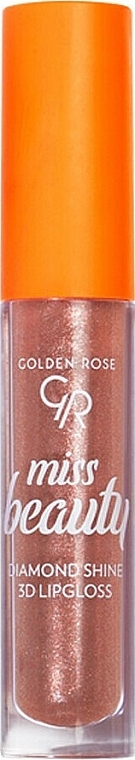 Mirror Lip Gloss - Golden Rose Miss Beauty Diamond Shine 3D Lipgloss — photo N4