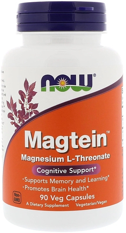 Magnesium I-Threonate, capsules - Now Foods Magtein Magnesium I-Threonate Veg Capsules — photo N1