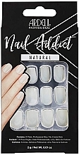 False Nails Set - Ardell Nail Addict Artifical Nail Set Natural Squared — photo N1