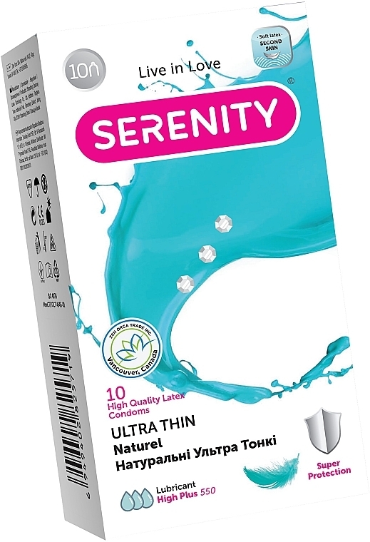 Natural Ultra-Thin Condoms, 10 pcs - Serenity Ultra Thin — photo N1