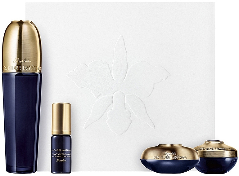 Set - Guerlain Orchidee Imperiale Discovery Ritual Exceptional Complete Care (cr/15ml + lot/30ml + ser/5ml + eye/cr/7ml) — photo N1