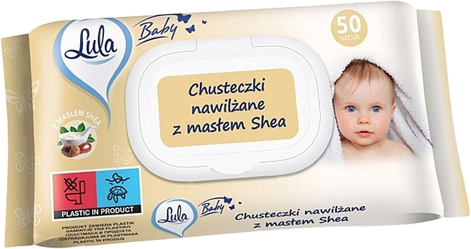 Baby Wet Wipes with Shea Butter, 50 pcs - LULA Baby — photo N1