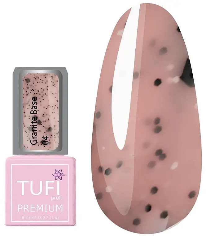 Color Base Coat - Tufi Profi Premium Granite Base (01 pastel nude) — photo N2