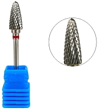 Fragrances, Perfumes, Cosmetics Carbide Nail Drill Bit 'Hemispherical Corn' 274 140 060, red - Tufi Profi