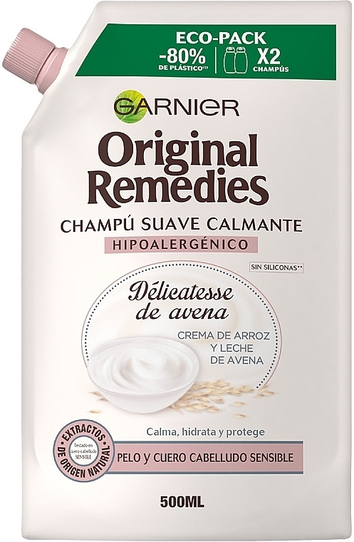 Mild Soothing Shampoo for Sensitive Scalp - Garnier Original Remedies Shampoo (doypack) — photo N1