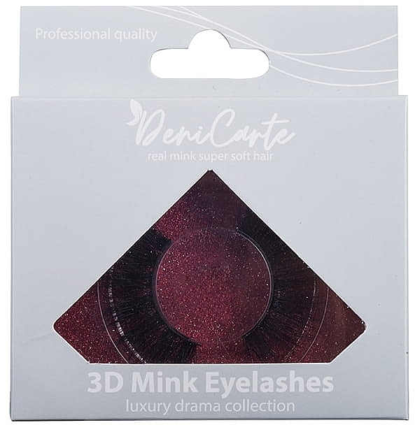 False Lashes with Elastic Band, 3D-49 - Deni Carte 3D Mink Eyelashes — photo N3