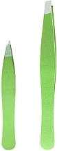 Fragrances, Perfumes, Cosmetics Tweezers Set, 2 pcs, green - Titania Tweezer Set Green