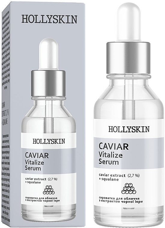 Facial Serum with Black Caviar Extract - Hollyskin Caviar Vitalize Serum — photo N2