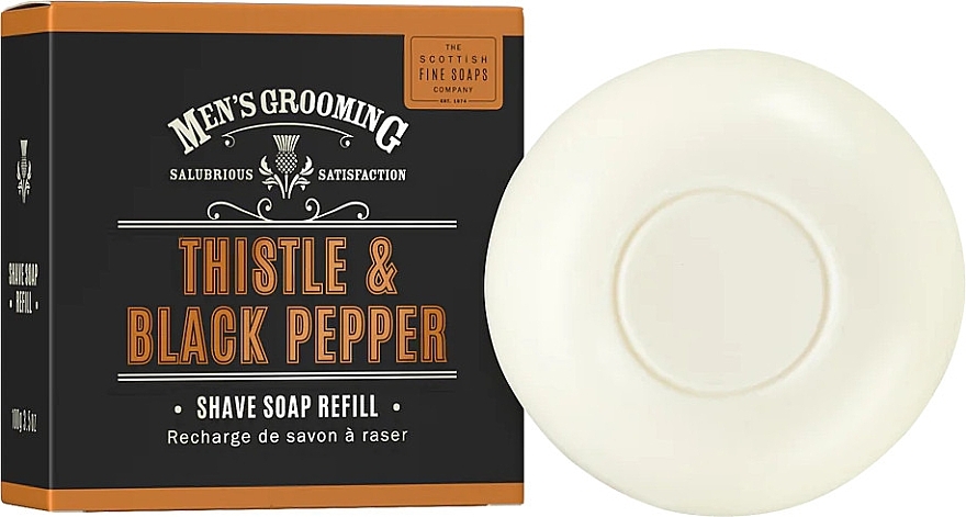 Shaving Soap - Scottish Fine Soaps Thistle & Black Pepper Shave Soap Refill — photo N1